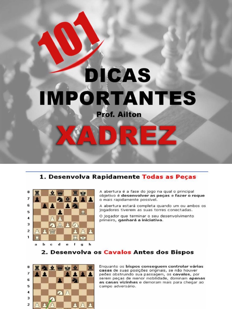 Guia de Dicas de Xadrez - Imagens & PDF (Download gratuito) 