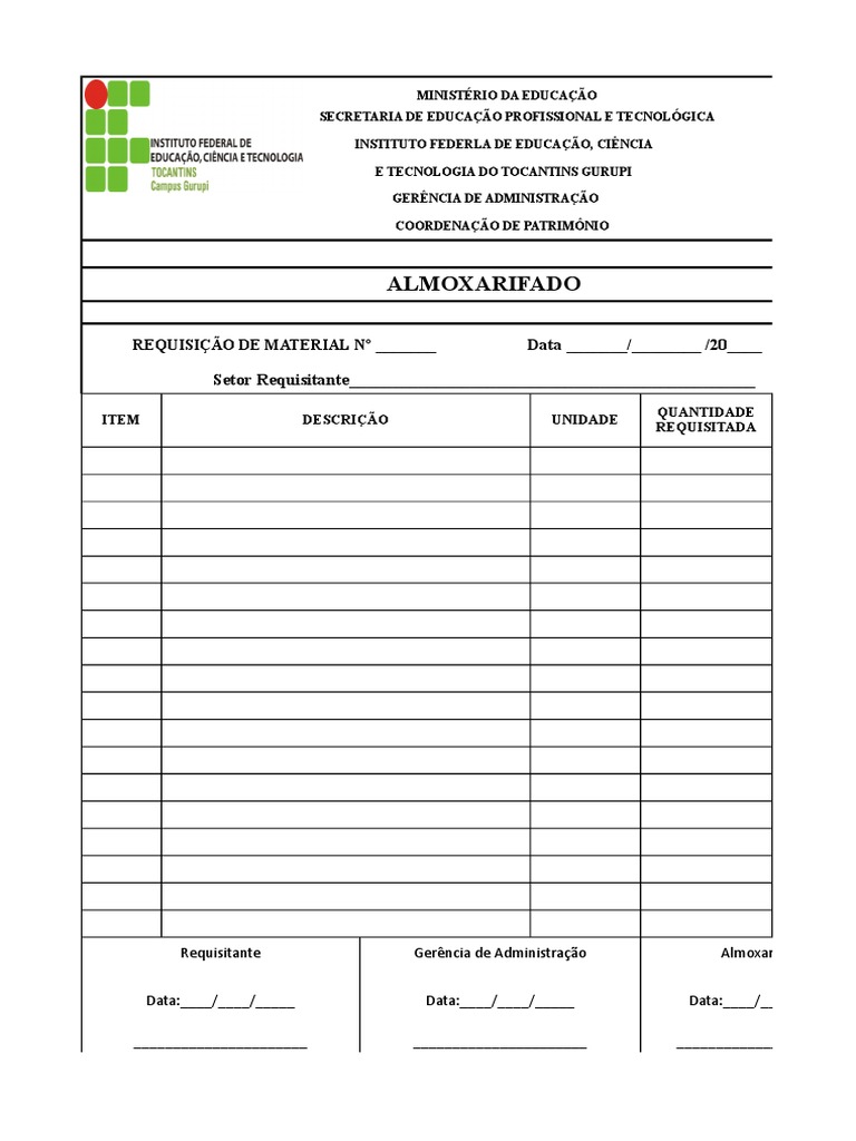 Modelo de Requisição Excel | PDF