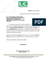 Carta de aceptación de residencia profesional