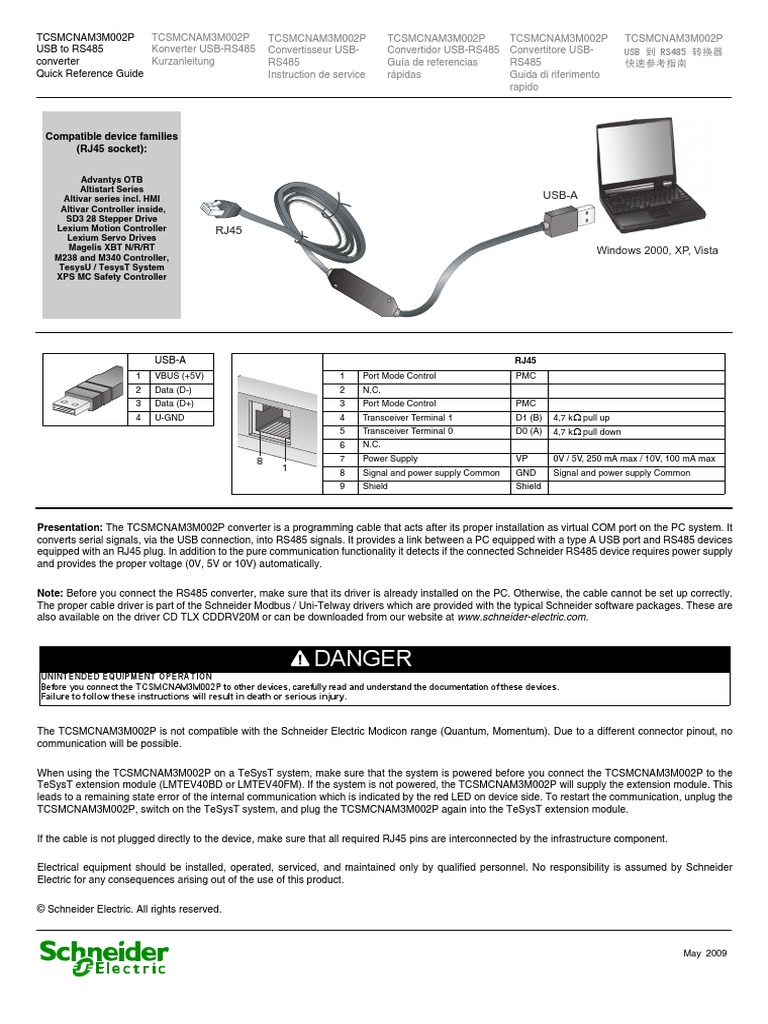 Tcsmcnam3m002p_usb to Rs485 | Usb | Electrical Components