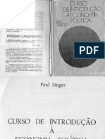 Curso de Introdução À Economia Política Paul Singer PDF