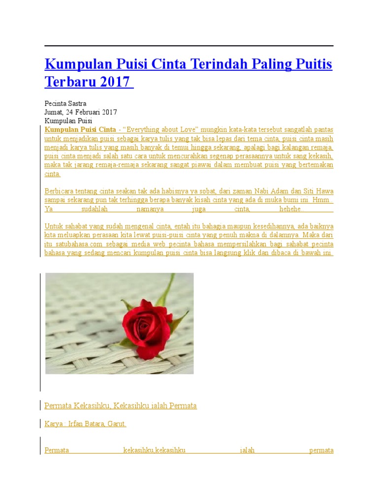 Puisi Tentang Cinta Bertepuk Sebelah Tangan Bahasa Inggris Puisi Tentang Cinta Bertepuk Sebelah Tangan Bahasa Inggris