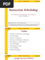 Instruction Scheduling: List Scheduling, Trace Scheduling, Loop Unrolling & Software Pipelining