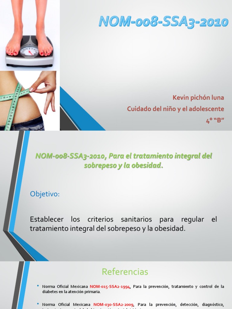 Norma 008 SSA32010 Obesidad Índice de masa corporal