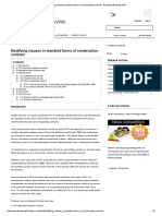 Modifying Clauses in Standard Forms of Construction Contract 