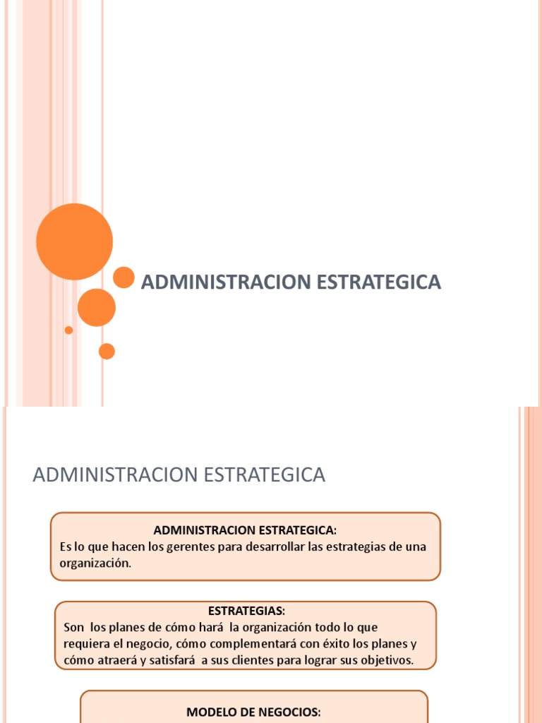 Administracion Estrategica | PDF | Gestión estratégica | Planificación