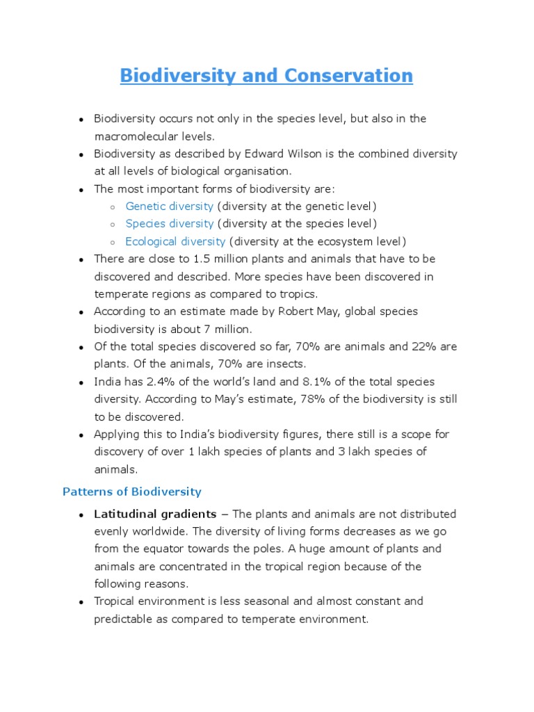 Biodiversity & Conservation Guide | PDF | Biodiversity | Conservation ...