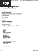 Current Good Manufacturing Practices (CGMPS) Food CGMP Modernization - A Focus On Food Safety PDF