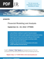 Financial Modeling & Analysis Course, Ottawa - The Vair Companies