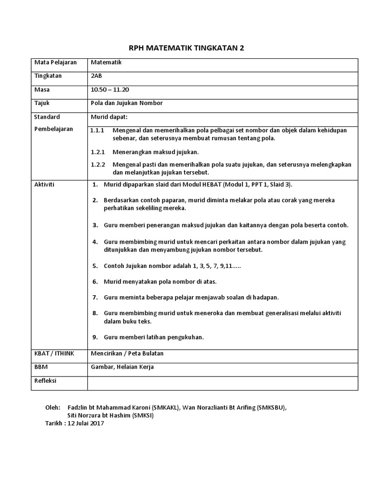 Pola Dan Jujukan - 1.1, 1.2