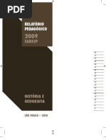 SARESP - RELATÓRIO PEDAGÓGICO HISTÓRIA E GEOGRAFIA - 2009_2010