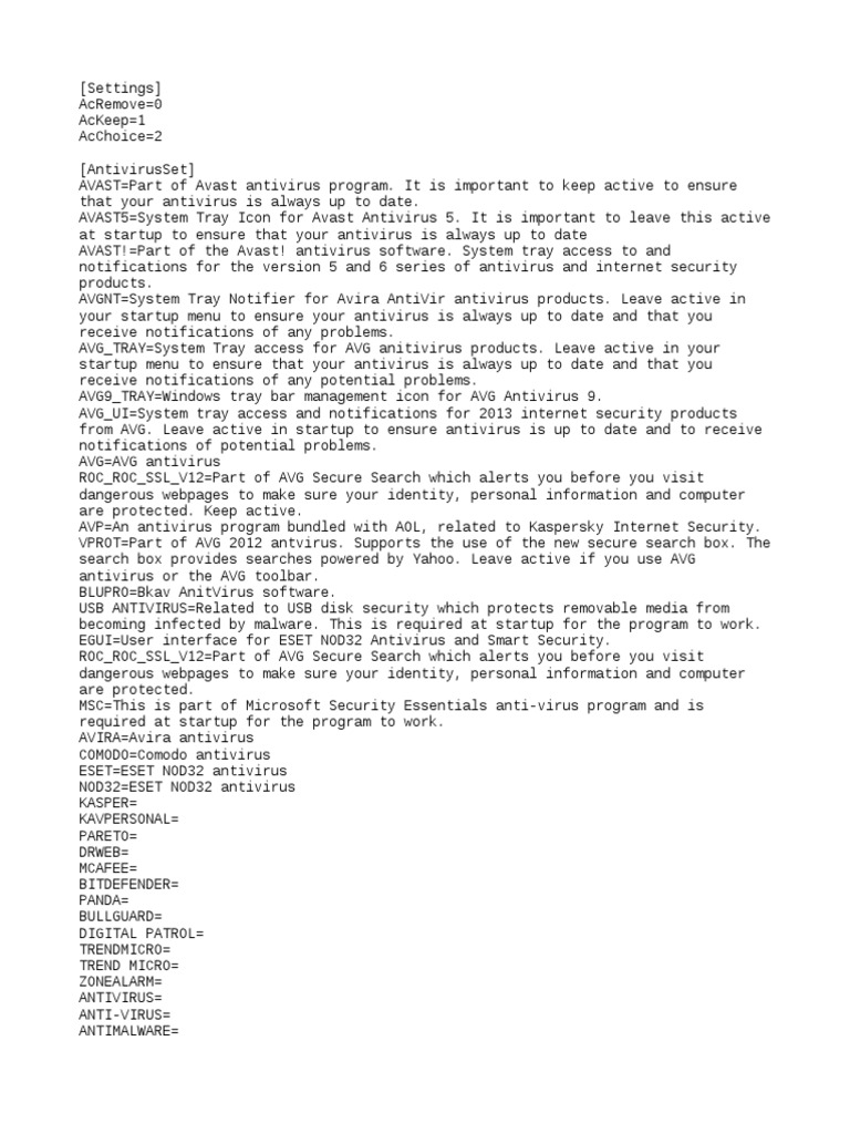 Managing Antivirus Startup Settings | PDF | Antivirus Software ...