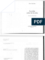 Bourdieu Pierre - Leccion Sobre La Leccion PDF