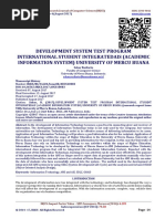 DEVELOPMENT SYSTEM TEST PROGRAM INTERNATIONAL STUDENT INTEGRATEDAIS (ACADEMIC INFORMATION SYSTEM) UNIVERSITY OF MERCU BUANA