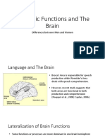 Linguistic Functions and The Brain