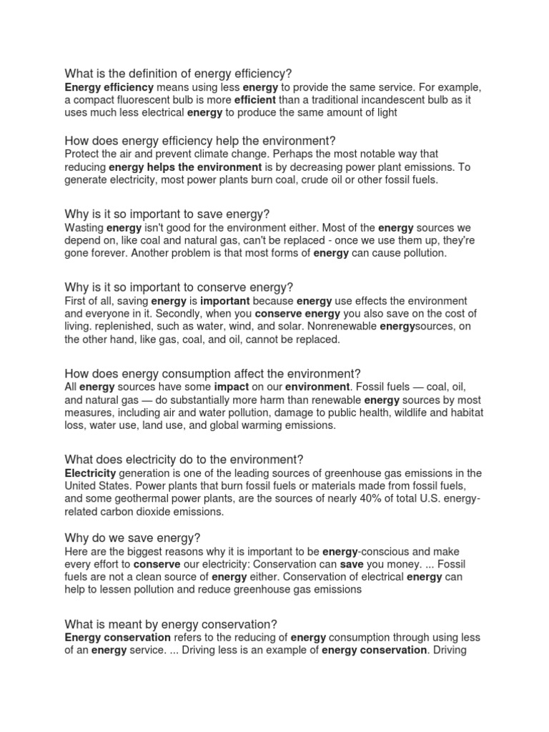 ENERGY EFFICIENCY DICTIONARY MEANING intelligence overview