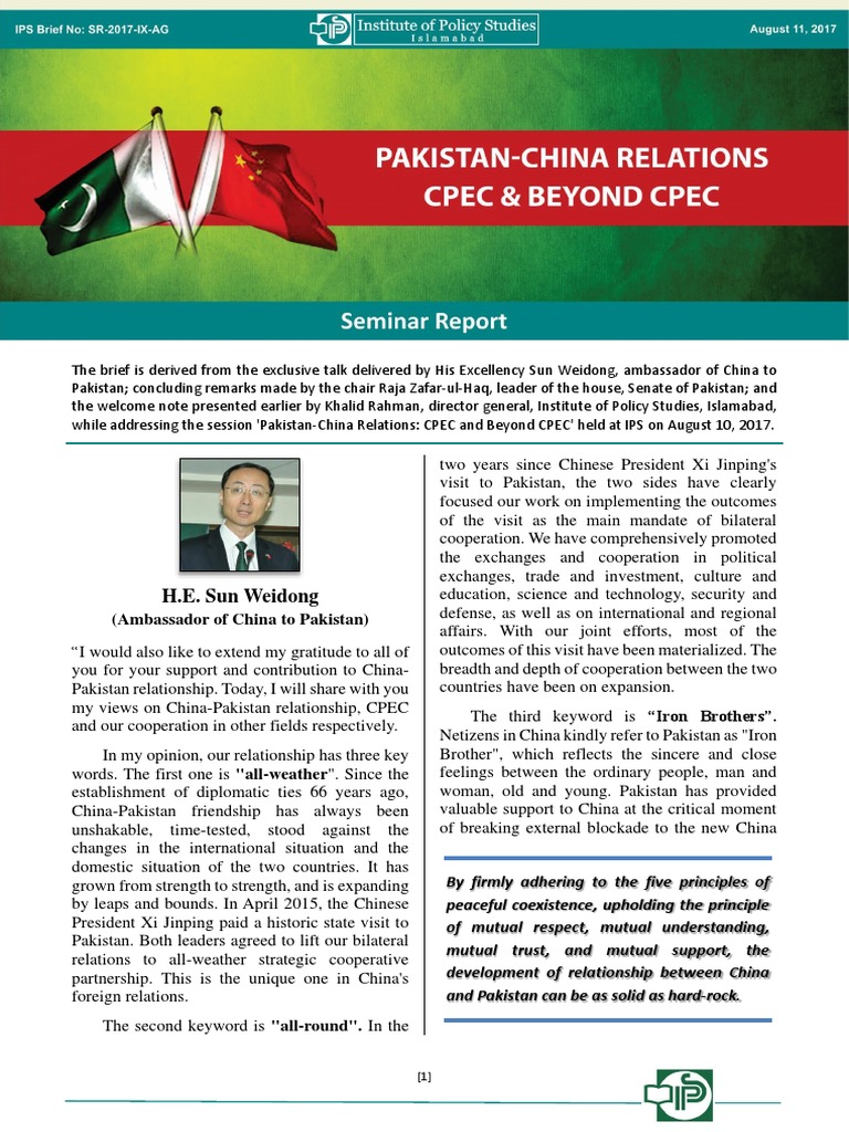 Pakistan-China Relations: CPEC Insights | PDF | Pakistan | Economies