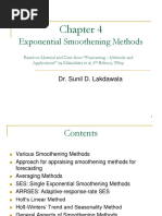 Chapter 4 Exponential Smoothening Methods