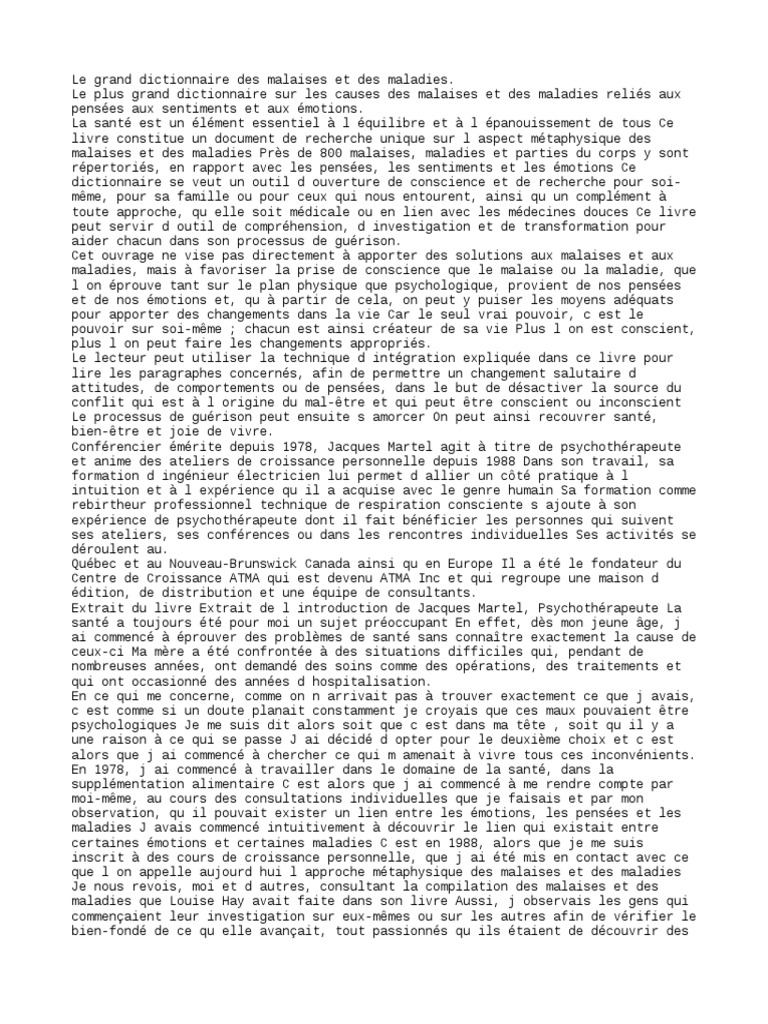 Le Grand Dictionnaire Des Malaises Et Des Maladies Pdf_6 Conscience Psychothérapie