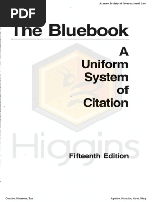 Blue Book Citations Higgins 15v Pdf Case Citation Citation