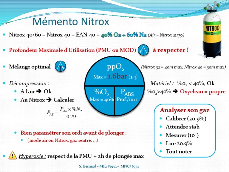 Guide Sécurité Plongée Nitrox 40% | PDF