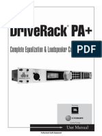 DriveRack PA Plus Manual 18-0483V-D Original