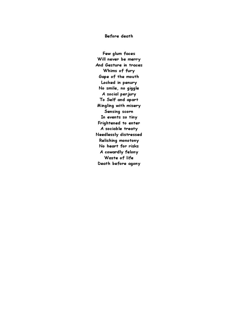 Before Death | PDF