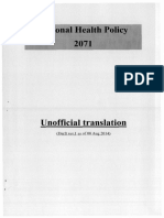 New Health Policy 2014 Unofficial Translation