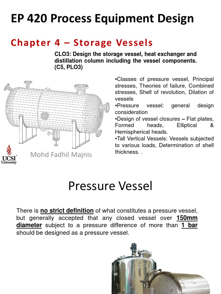 Vertical Pressure Vessel Design Guide | PDF | Stress (Mechanics ...