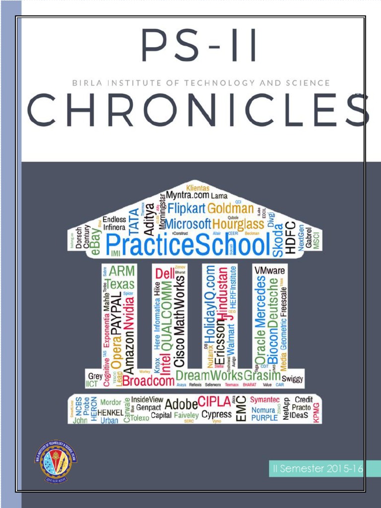 PS - II Chronicles II Sem 2015-16 | PDF | Bangalore | Mentorship