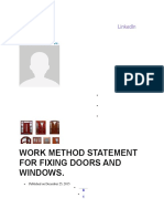 Work Method Statement For Fixing Doors and Windows.: Linkedin