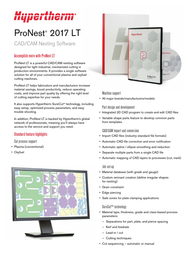 Pronest 2017 LT: Cad/Cam Nesting Software | PDF | Computer Aided Design ...