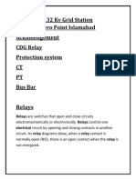 132 KV Grid Station Zero Point Islamabad Acknoledgement CDG Relay Protection System CT PT Bus Bar