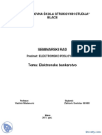 Elektronsko Poslovanje Seminarski Rad Bankarstvo I Finansije 3 Ekonomija