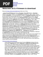 Netscreen 50 5.4 Firmware To Download