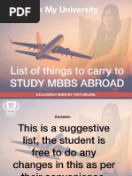 Download List of Things to Carry When Studying Mbbs Abroad by Yukti Belwal by Yukti Belwal SN357200220 doc pdf