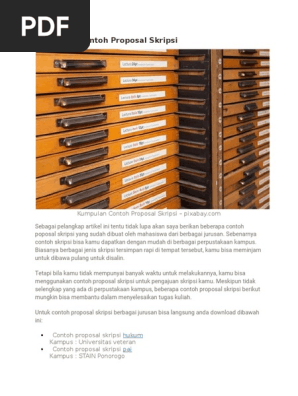 Kumpulan Contoh Proposal Skripsi Docx