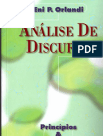 ORLANDI Eni P Analise Do Discurso Principios e Procedimentos PDF