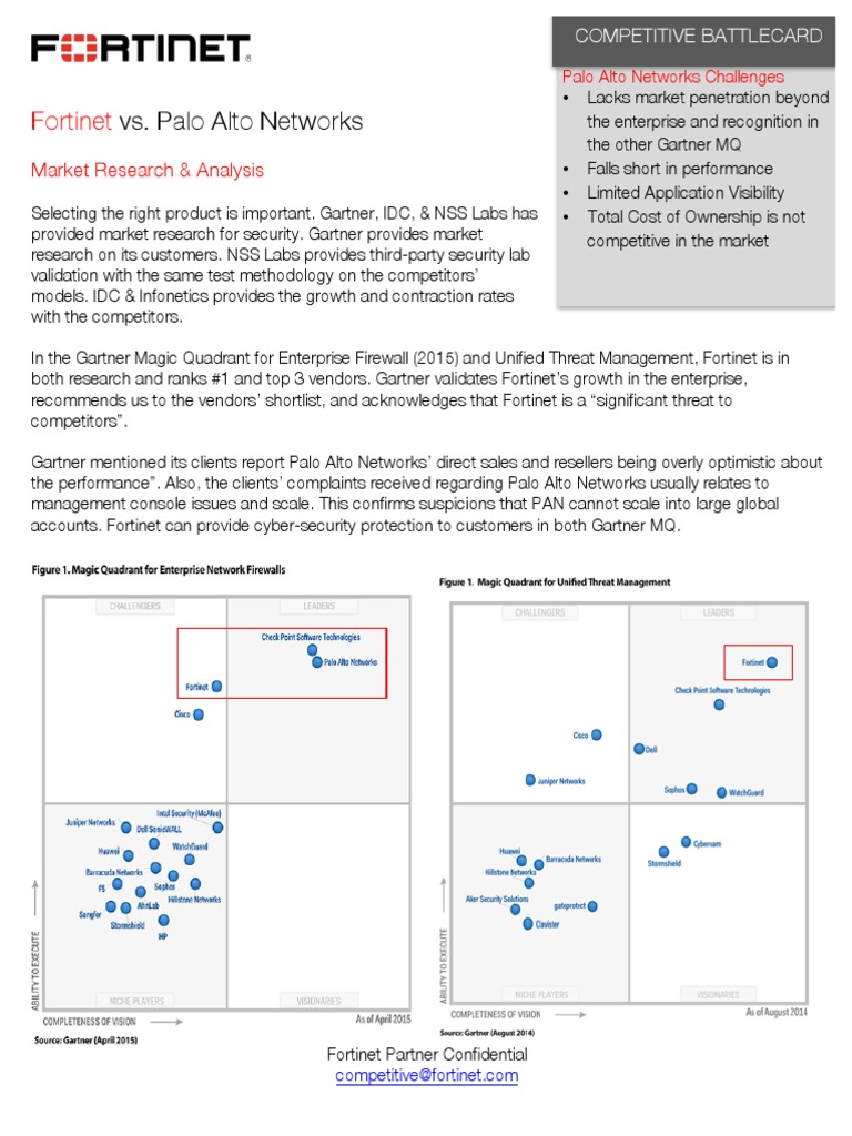 Fortinet vs. Palo Alto: Market Insights | PDF | Computer Security ...