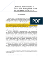 Teoria do ator plural de Bernard Lahire