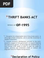 Thrift Banks Act