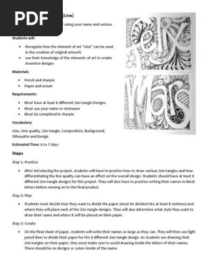 zentangle name project