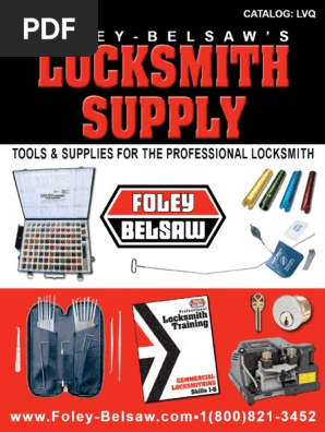 Locksmith Supply Catalog - Foley | PDF