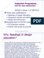 DATA's ITE Induction Programme: Paper Published in Issue 1 of D&TE:IJ Three New Publications