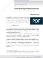 Principios constitucionales del Derecho Penal Económico