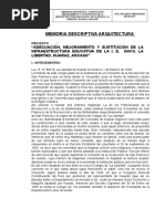 MEMORIA DESCRIPTIVA ARQUITECTURA PROYECTO DEF. CN LA LIBERTAD.doc