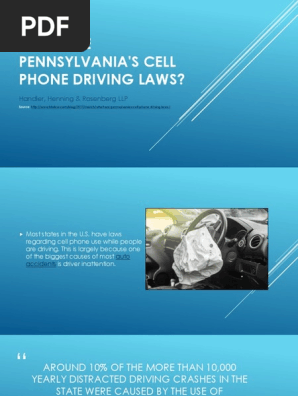 Pennsylvania’s Cell Phone Driving Laws