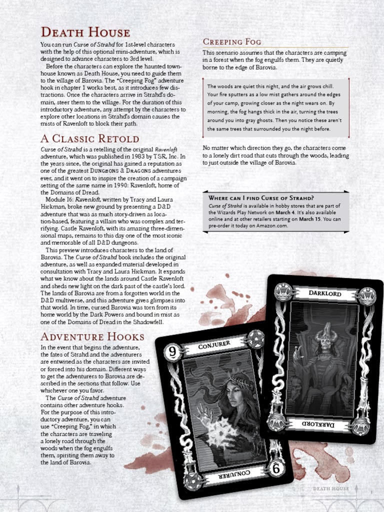 Curse of Strahd Introductory Adventure PDF | PDF