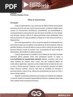 Redação - Falhas de Argumentação 
