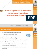 Presentación Curso de Capacitación A Instructores de Prevención y Tratamiento en Adicciones en Lo Laboral